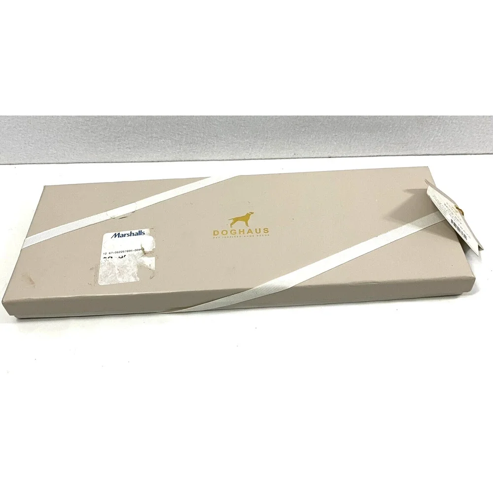 Doghaus Ceramic Catchall Trays 3 Pc‎ EAT BARK NAP  Trinket Dishes In Box Gift